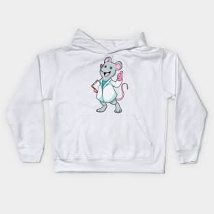 Mouse as Doctor with Doctor's coat Kids Hoodie